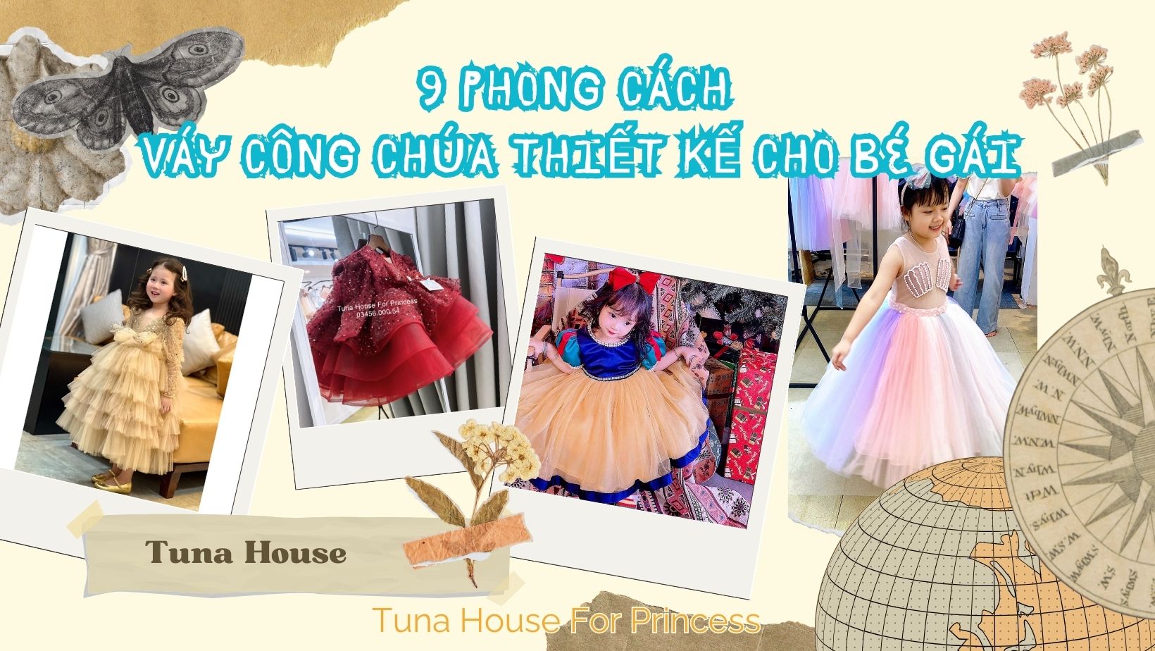 9 phong cách váy công chúa thiết kế cho bé gái Tuna House For Princess