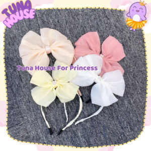Băng đô bờm cài tóc công chúa hình nơ cho bé gái - Tuna House For Princess
