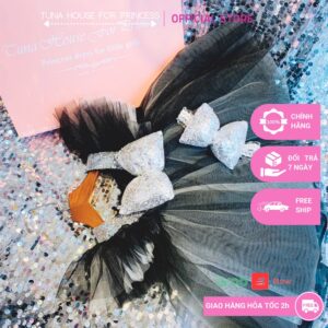 [Sẵn size 6-15kg] Váy đầm xoè công chúa thiết kế cho bé gái cánh tiên mix kim sa cá tính - Tuna House For Princess