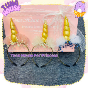 Băng đô bờm cài tóc Sừng Pony Handmade cho bé gái diện váy công chúa Unicorn thiết kế  - Tuna House For Princess