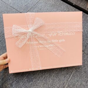 Hộp giấy đựng váy công chúa thiết kế cho bé gái Tuna House For Princess màu hồng làm quà tặng xinh xắn